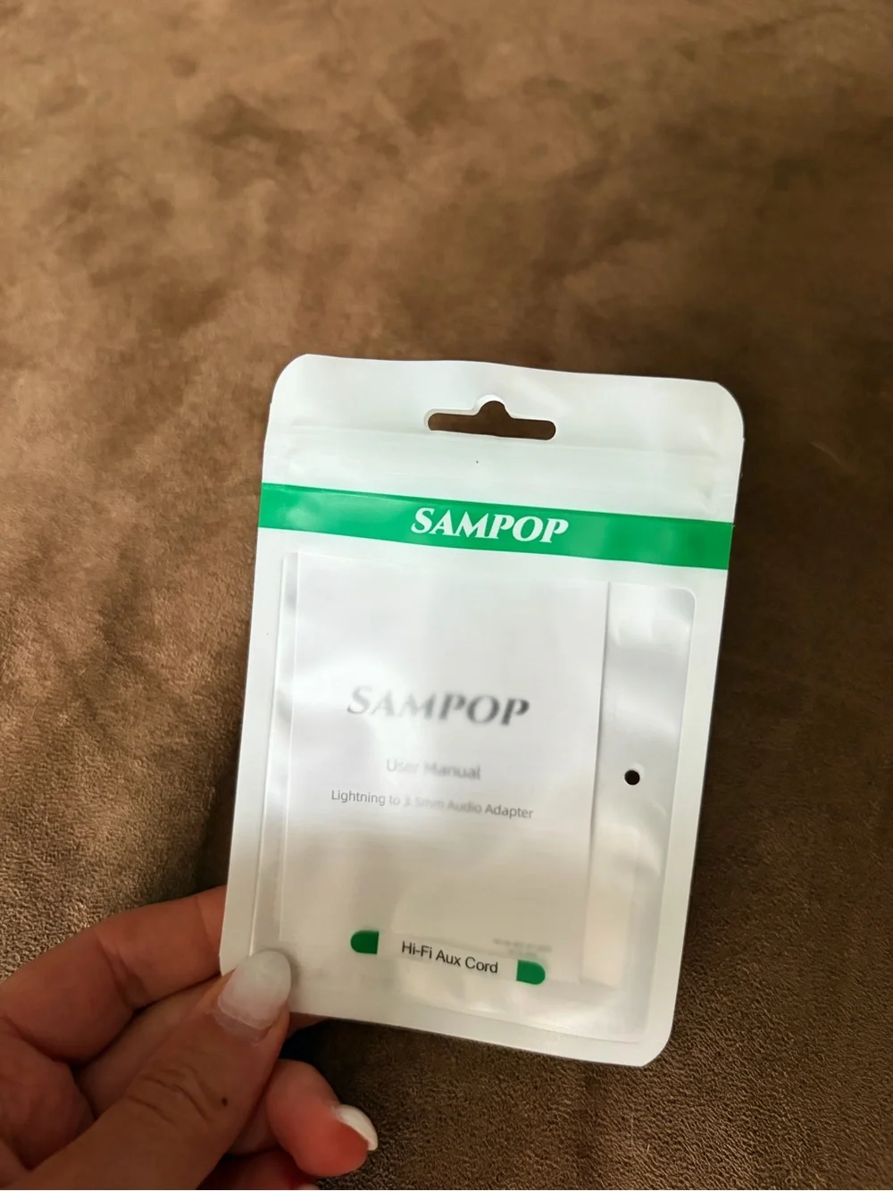 SAMPOP White Lightning to 3.5mm Headphone Adapter - 2 Pack